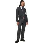 Thom Browne Gray Merino Wool 4-Bar Classic Cardigan