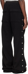 Rick Owens DRKSHDW Black Temple Wide Pusher Sweatpants