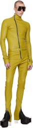 Rick Owens Green Gary Leather Jumpsuit
