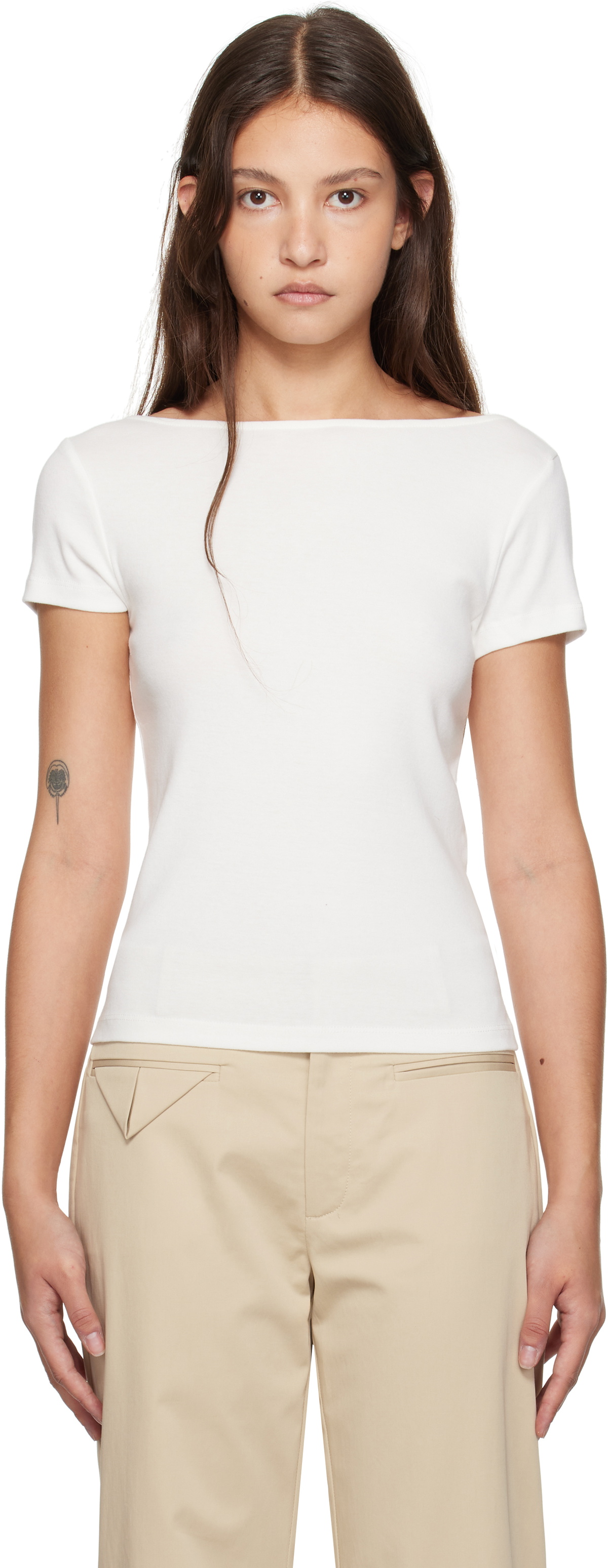 St. Agni White Organic Cotton Ballet T-shirt
