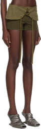 Raga Malak Khaki Lace-Up Shorts