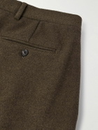 Loro Piana - Hubert Pleated Wool and Cashmere-Blend Wide-Leg Trousers - Brown