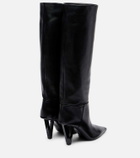 Versace 85 leather knee-high boots