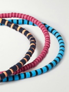 Roxanne Assoulin - Set of Three Enamel and Gold-Tone Beaded Bracelets