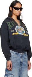 Rhude Black Monaco Regatta Full-Zip Hoodie