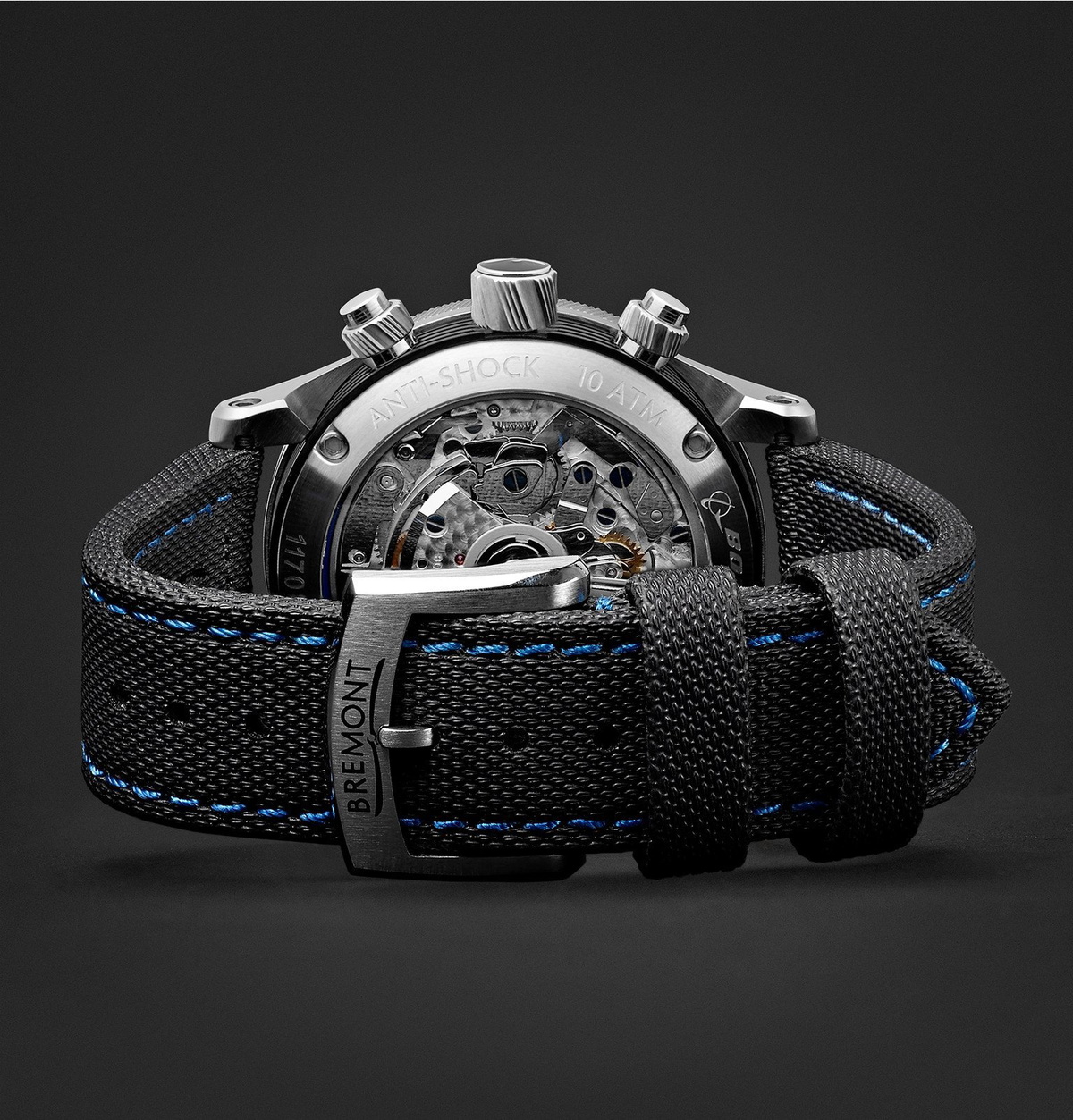 Bremont Boeing BB1-SS/BK - Black Arabic Dial & Fabric Strap