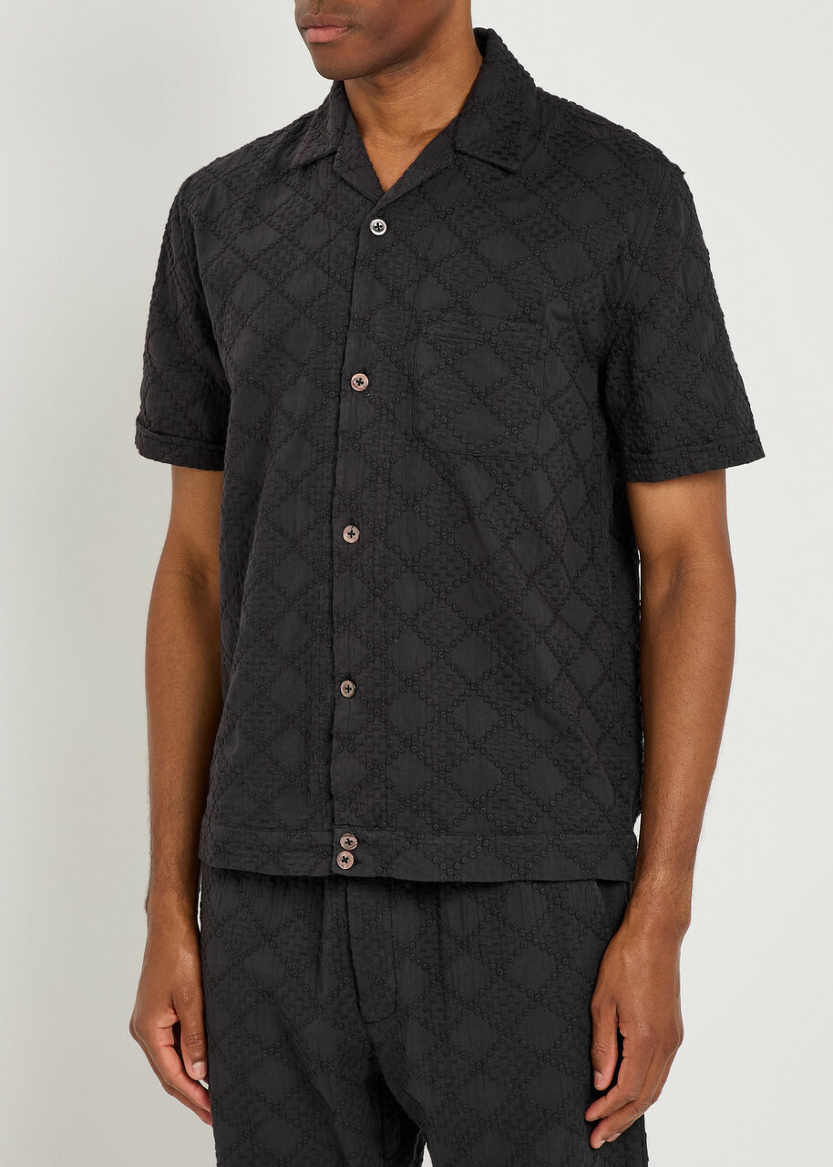 Smr Days Paraiso Embroidered Cotton Shirt Black
