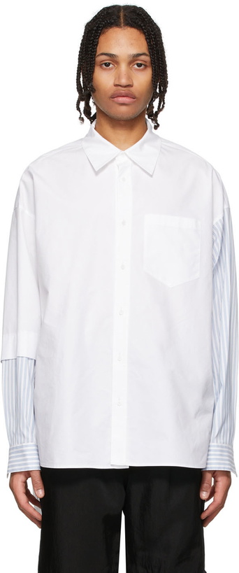 Photo: JERIH White Colorblocked Shirt