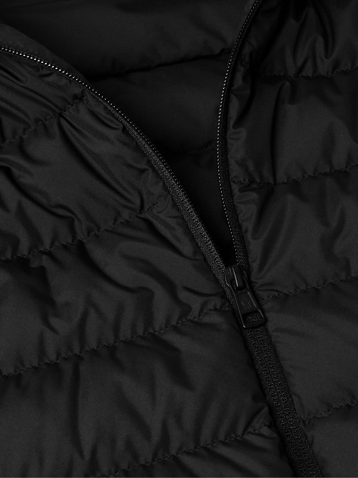 Moncler - Logo-Print Quilted Shell Hooded Down Jacket - Black