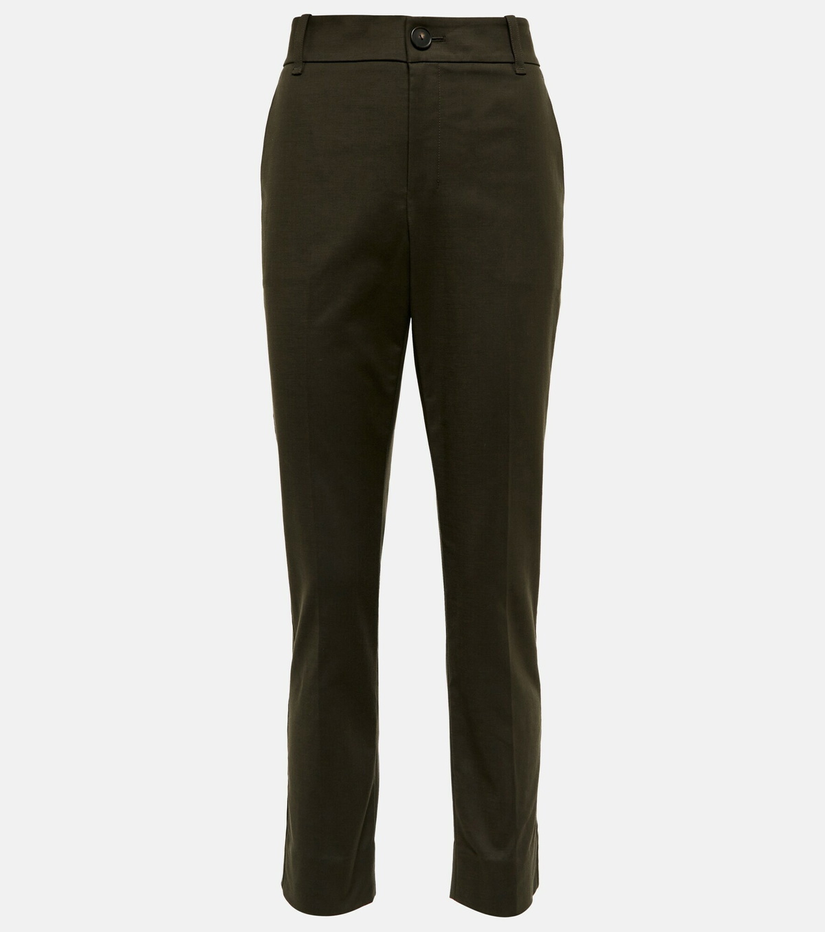 Vince - High-rise cropped cotton-blend pants Vince