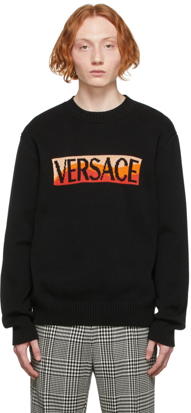 Photo: Versace Black Logo Sweater
