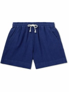 La Paz - Pestana Straight-Leg Linen Drawstring Shorts - Blue