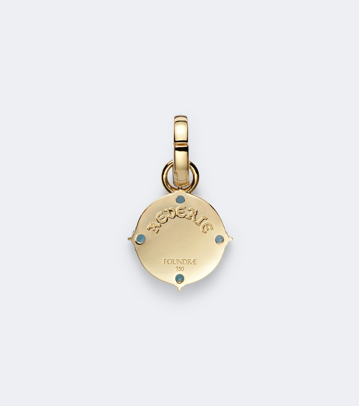 FoundRae Reverie Butterfly 18kt gold pendant with diamonds and topaz