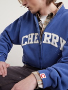Cherry Los Angeles - Logo-Appliquéd Cotton-Jersey Zip-Up Sweatshirt - Blue