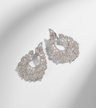 Ananya Scatter Lotus 18kt white gold earrings with diamonds