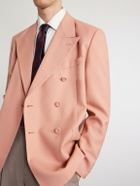 Valentino Garavani - Single-Breasted Wool-Nattè Blazer - Pink