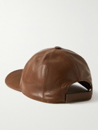 Loro Piana - Logo-Embroidered Leather Baseball Cap - Brown