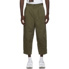 Comme des Garcons Homme Khaki Canvas Wide-Leg Trousers