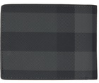 Burberry Gray & Black Check Wallet