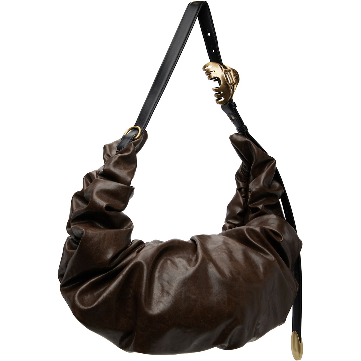 Diesel Brown Grab-D-Large Scrunched Bag