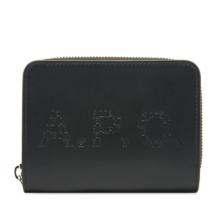 Photo: A.P.C. Emmanuel Embossed Logo Zip Wallet