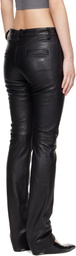 AARON ESH Black Leather Trousers
