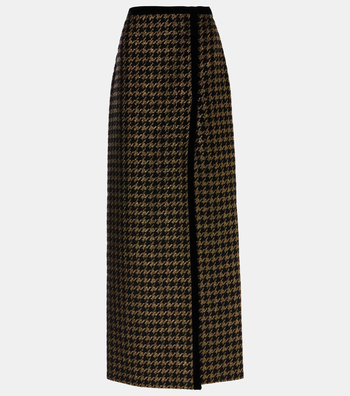 Nina Ricci Houndstooth tweed maxi skirt Nina Ricci