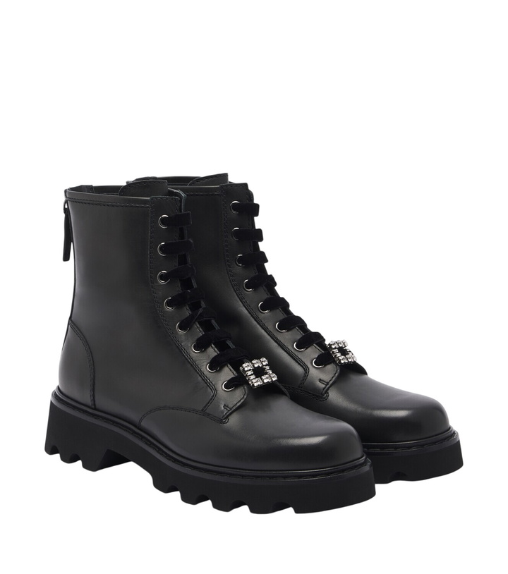 Photo: Roger Vivier Viv' Rangers Truck leather lace-up boots