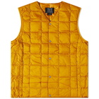 Taion Men's V-Neck Down Vest in Camel