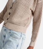 Brunello Cucinelli Sequined open-knit cotton-blend cardigan
