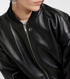 Gucci Leather bomber jacket