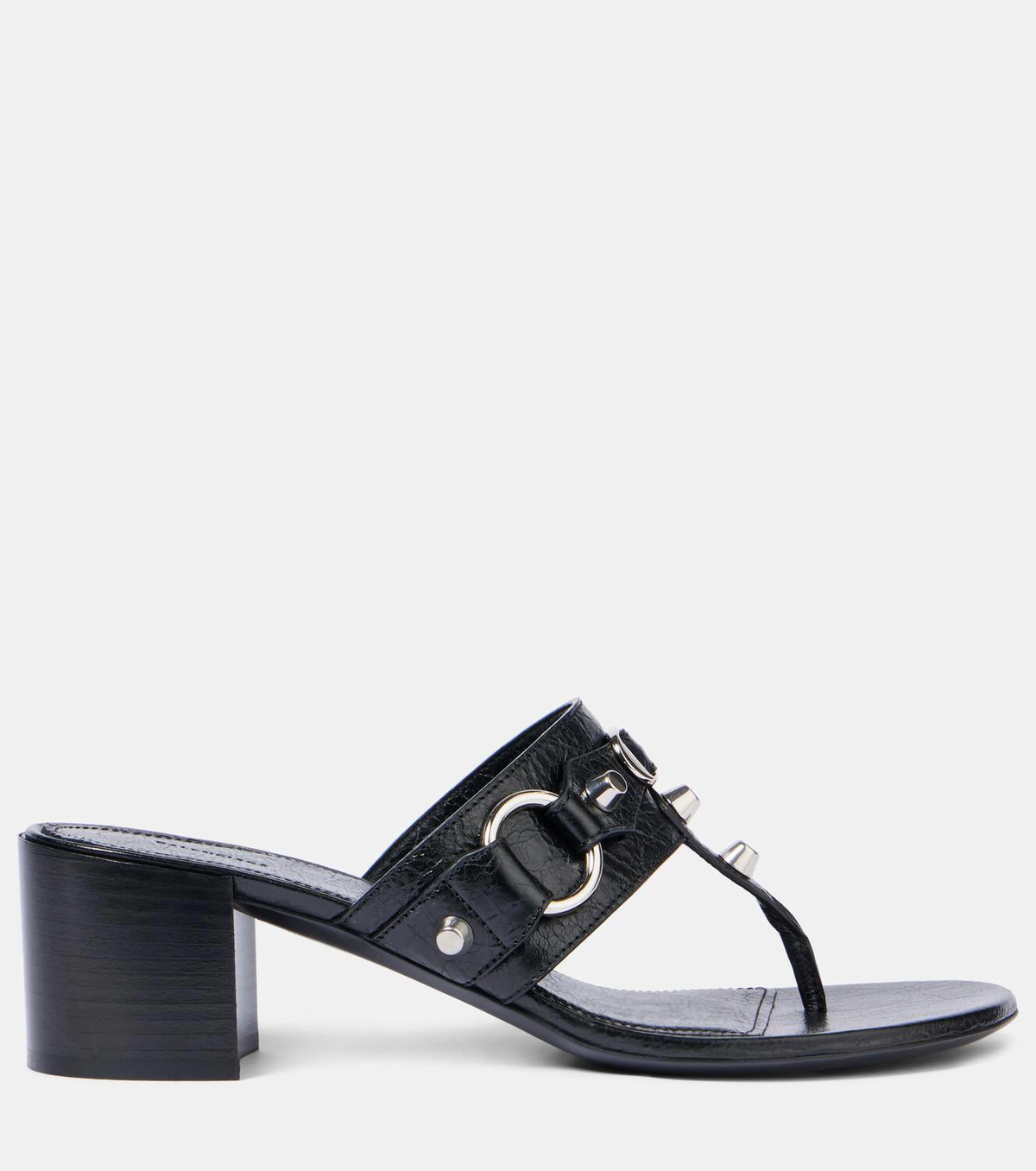 Balenciaga City 50 studded leather thong sandals