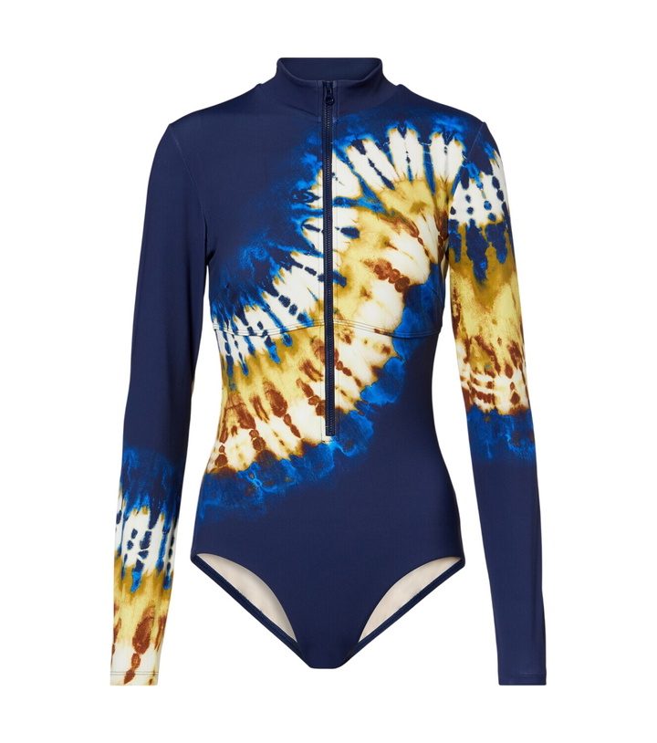 Photo: Alémais Martine draped printed rashguard top