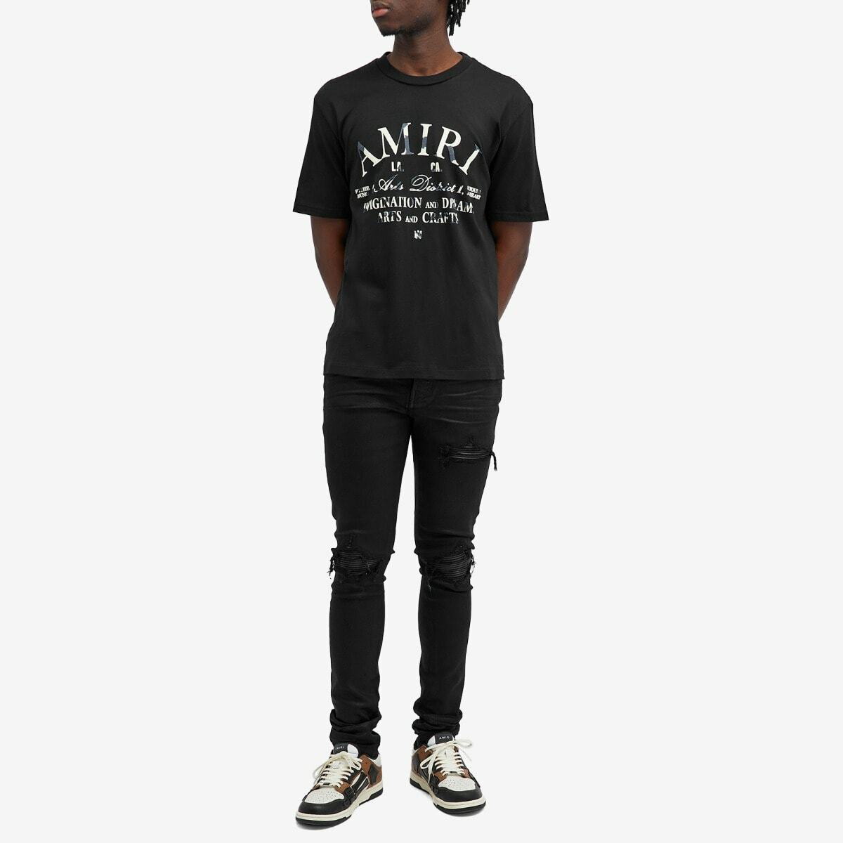 AMIRI Men's Distressed Arts District T-Shirt in Black Amiri