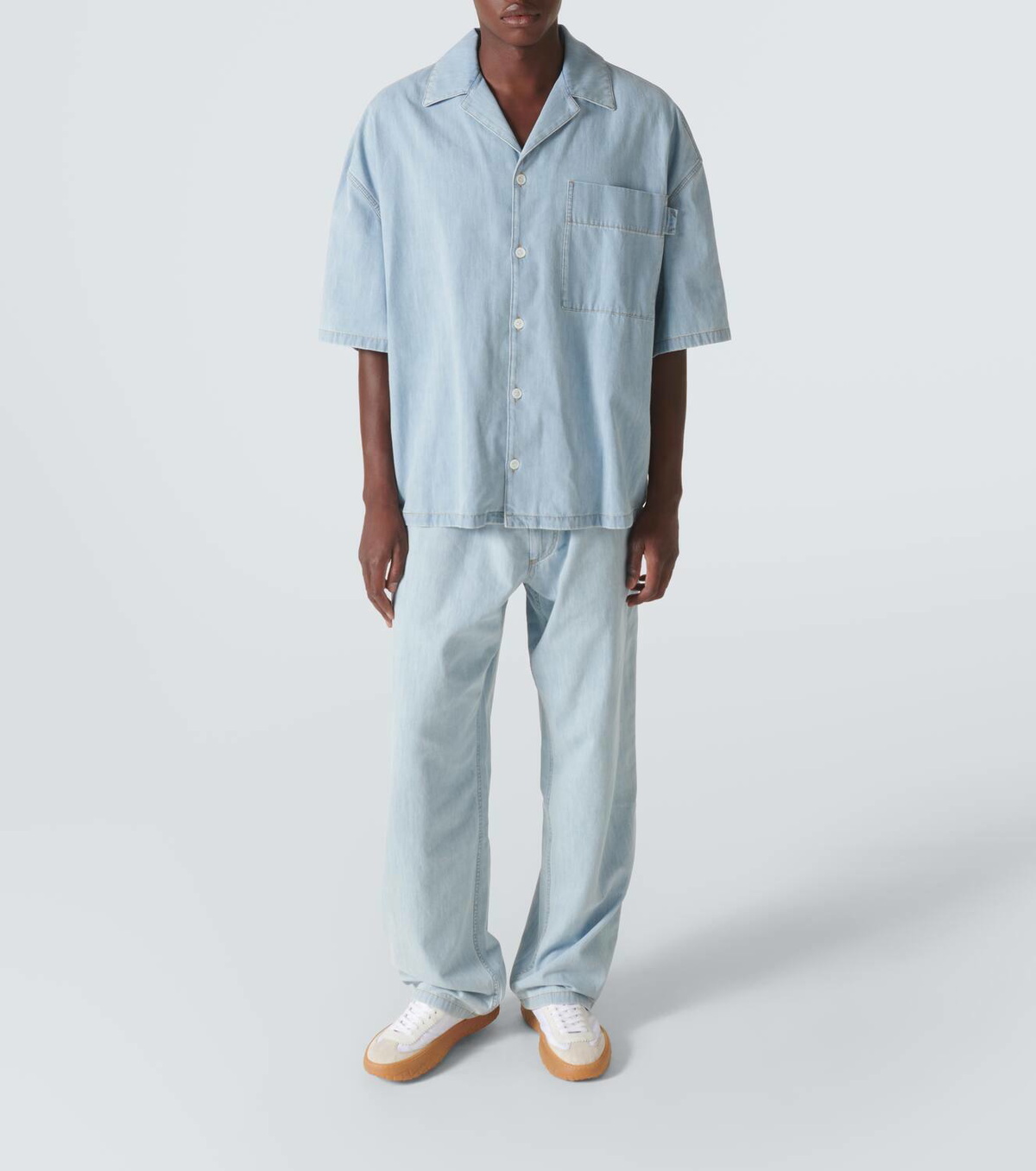 Bottega Veneta Denim bowling shirt