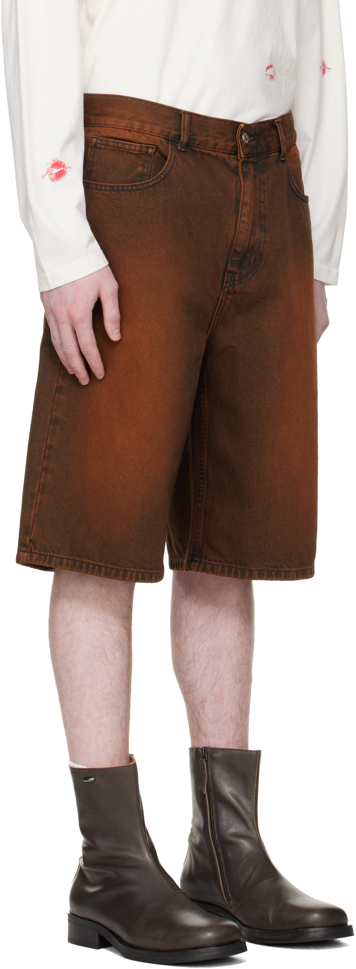 Carne Bollente Brown 'Summer Fantasies' Denim Shorts