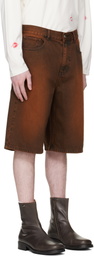 Carne Bollente Brown 'Summer Fantasies' Denim Shorts