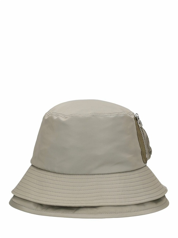 Photo: SACAI - Double Brim Nylon Twill Bucket Hat