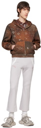 Praying Brown Leopard Rhinstone Hoodie
