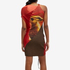 Ottolinger Women's Mesh Drape Dress in Tobias Spichtig Red