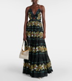Etro Floral tiered cotton gown