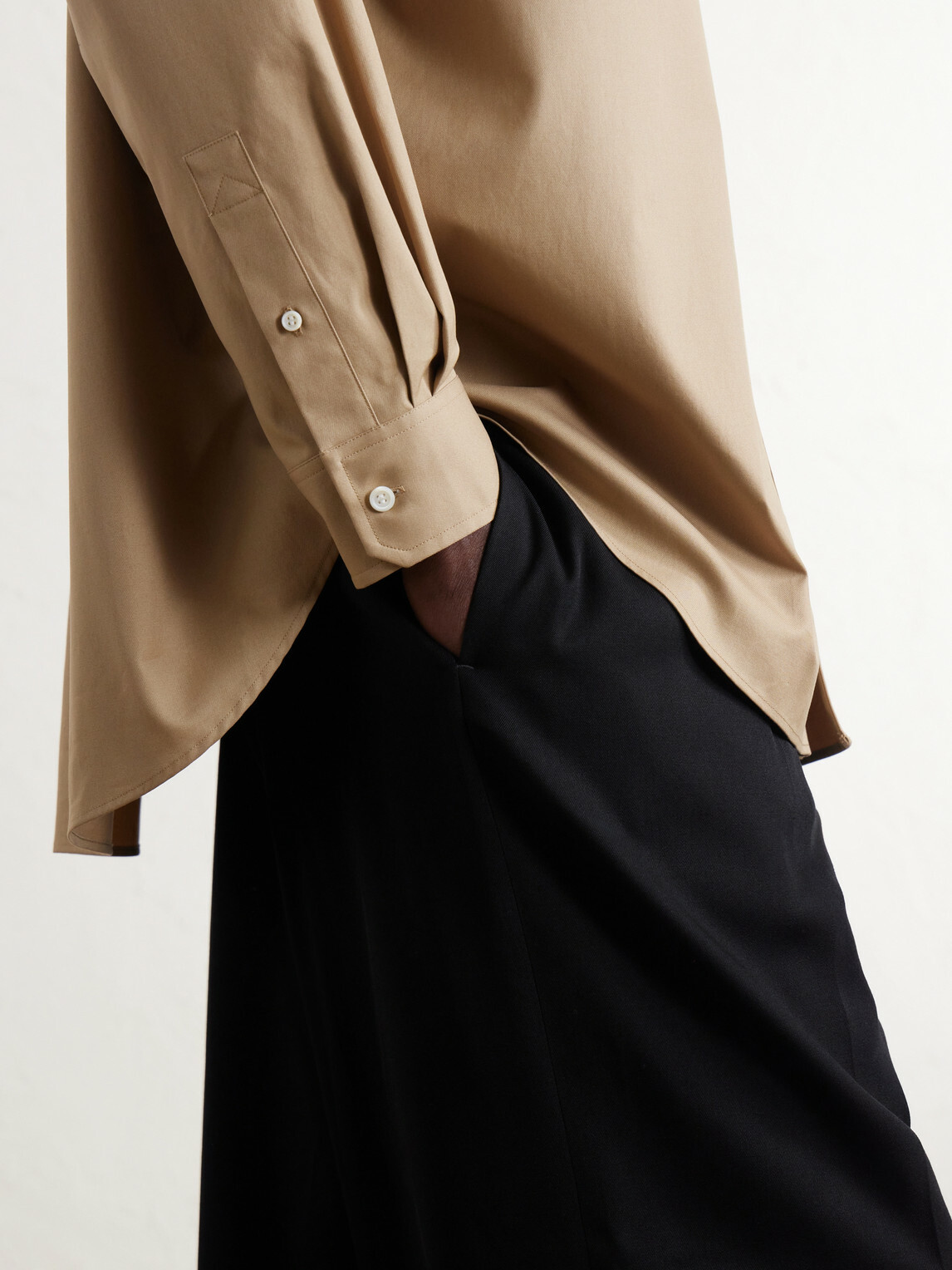 LOEWE - Anagram-Embroidered Cotton Shirt - Neutrals