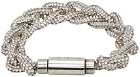 Acne Studios Silver Crystal Cord Bracelet