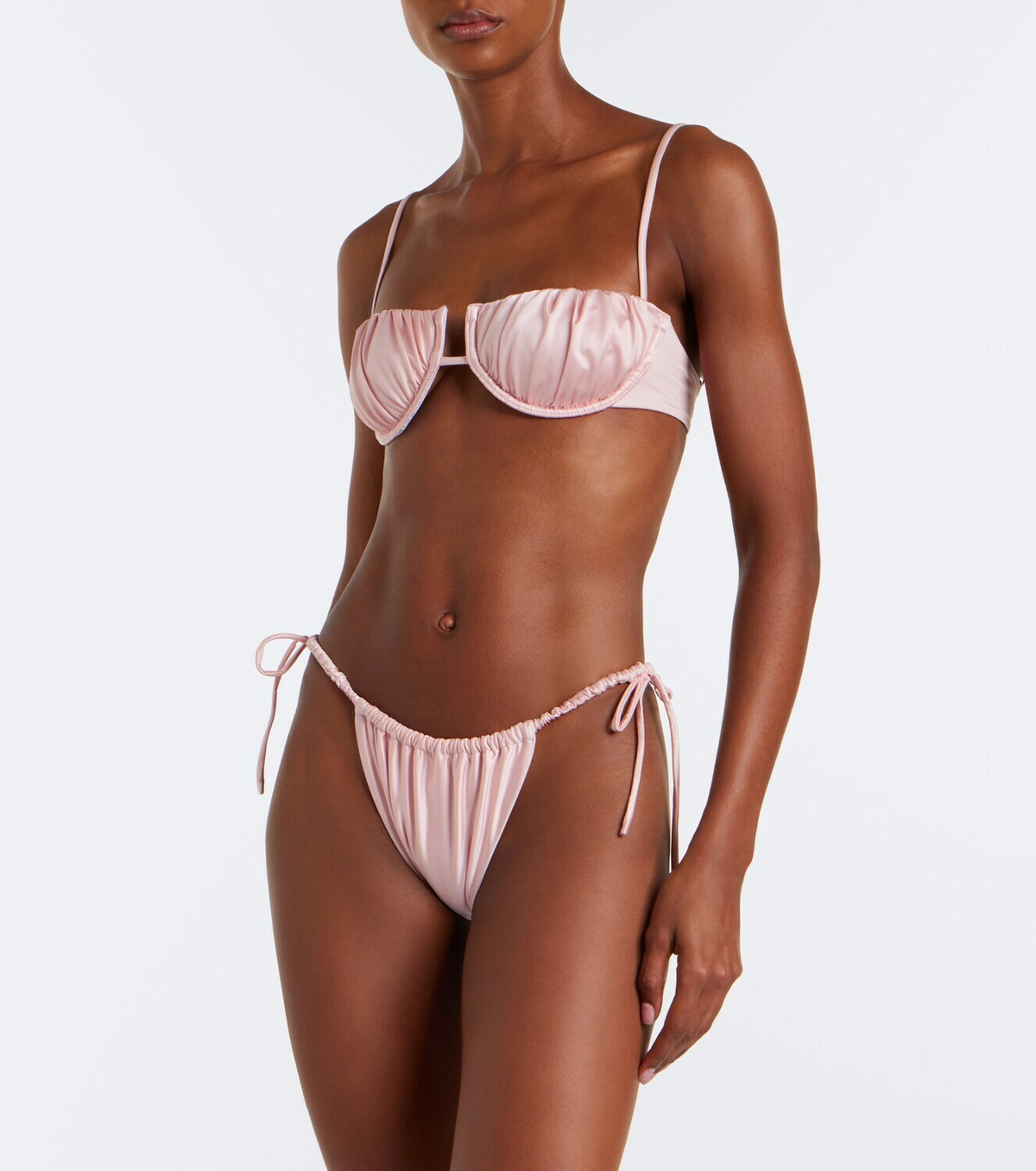Montce Petal ruched bikini top