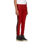 Amiri Red Stack Track Jeans