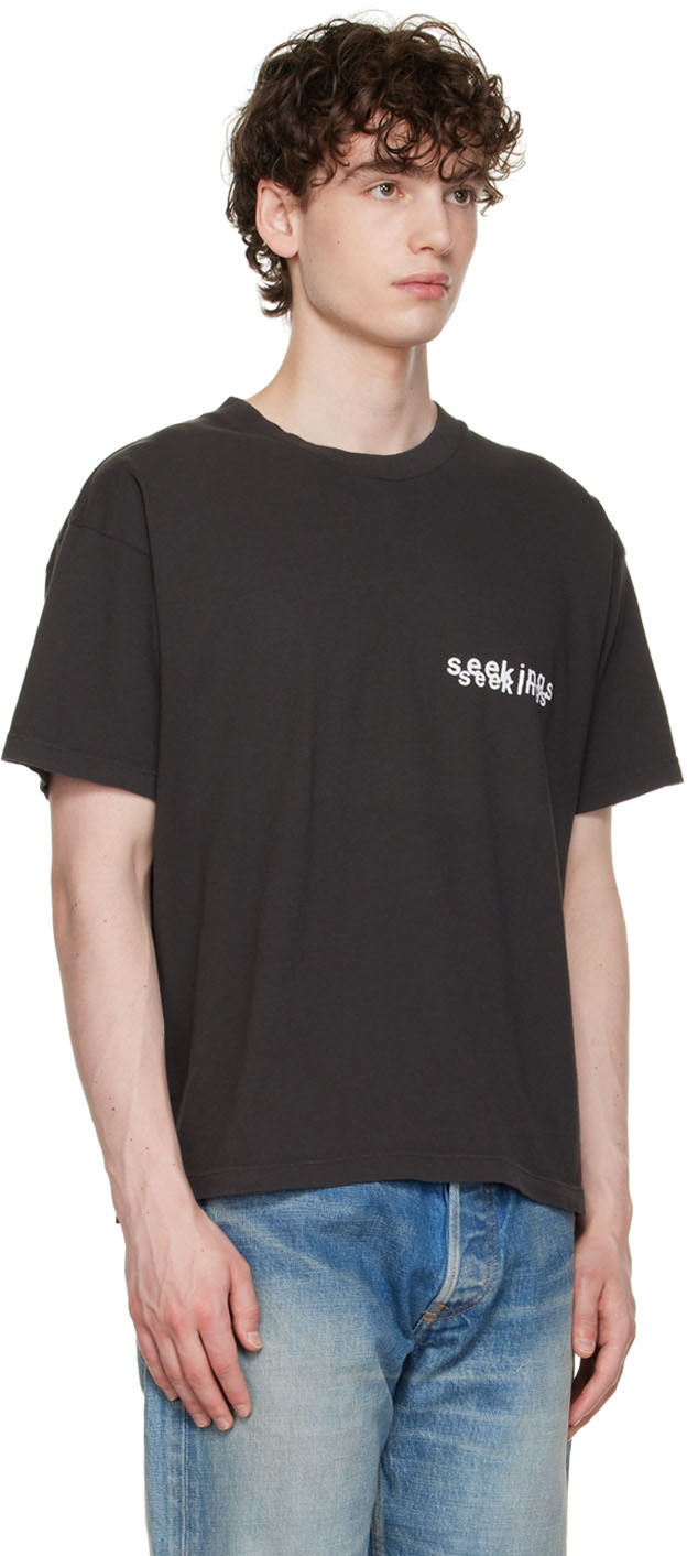 SEEKINGS Black Double Logo T-Shirt