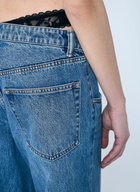 Alexander Wang Dip-Side Jeans With Exposed Lace Underwear