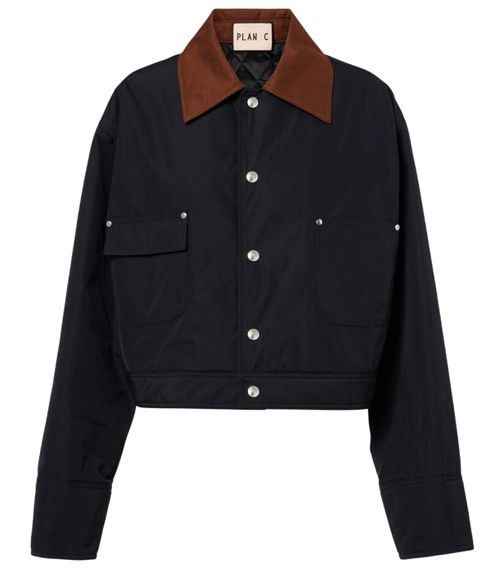Photo: Plan C Cropped twill jacket