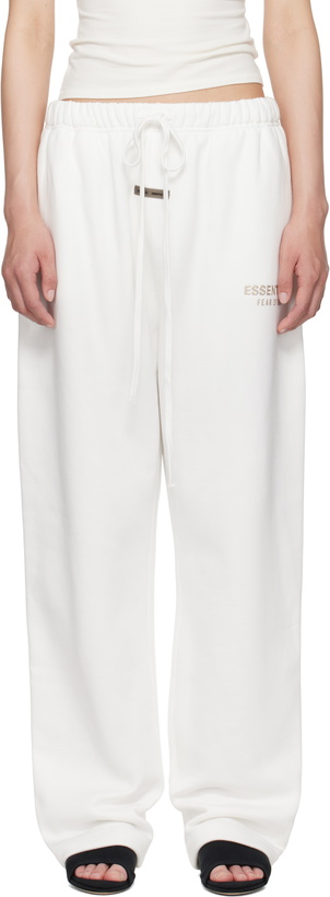 Photo: Fear of God ESSENTIALS White Relaxed Sweatpants