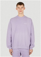 Logo Embroidery Sweatshirt in Purple